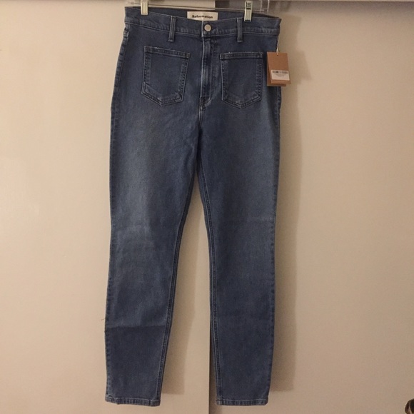 NWT Reformation High & Skinny with Patch Pockets in Catalina, sz 30 - Picture 4 of 5